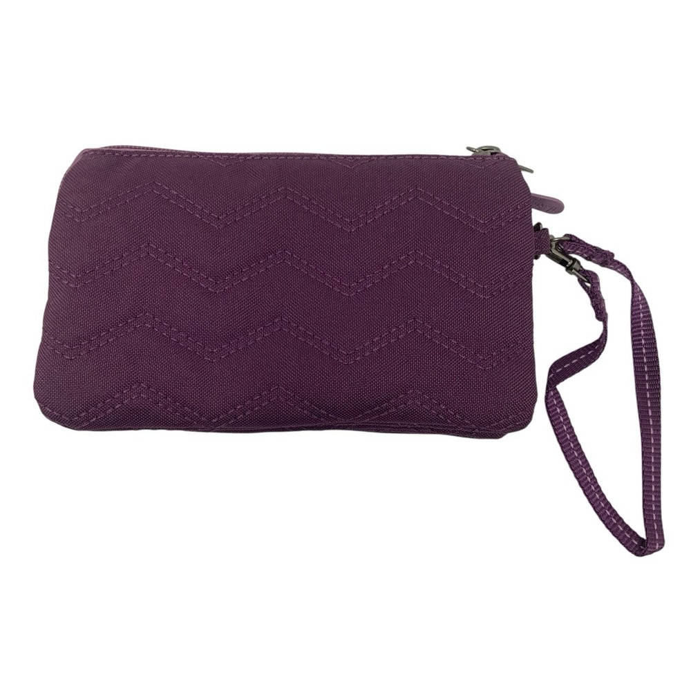 Thirty One 31 Vary You Plum Wristlet Wallet Quilted Zip Card Holder Organizer